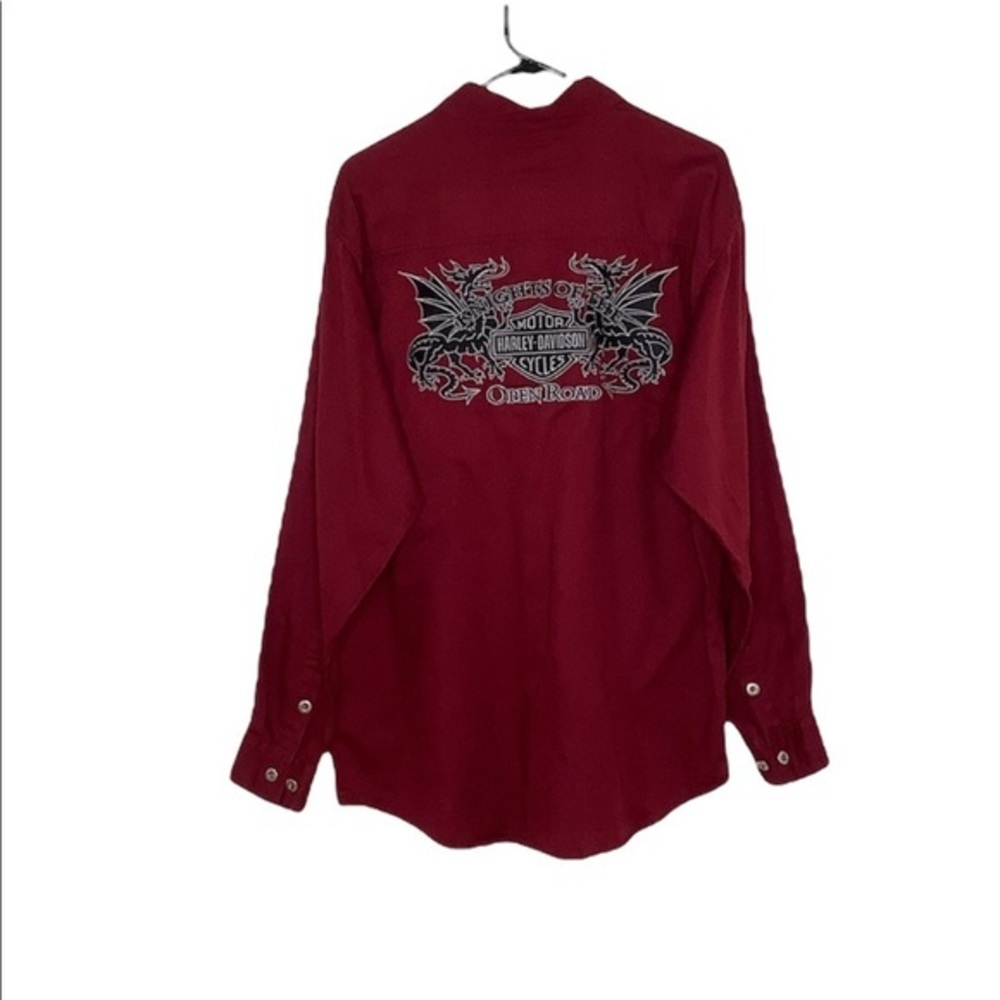 Harley Davidson Dragons “knights of the open road”  long sleeves shirt SZ M EUC